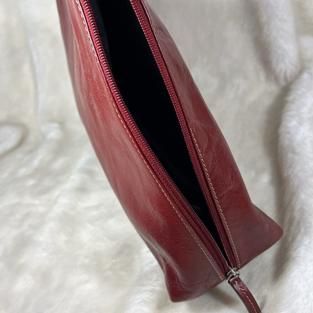 Vintage Wilsons Leather Burgundy Double Strap Large Shoulder Bag Tote Retro Rare - Picture 7 of 8